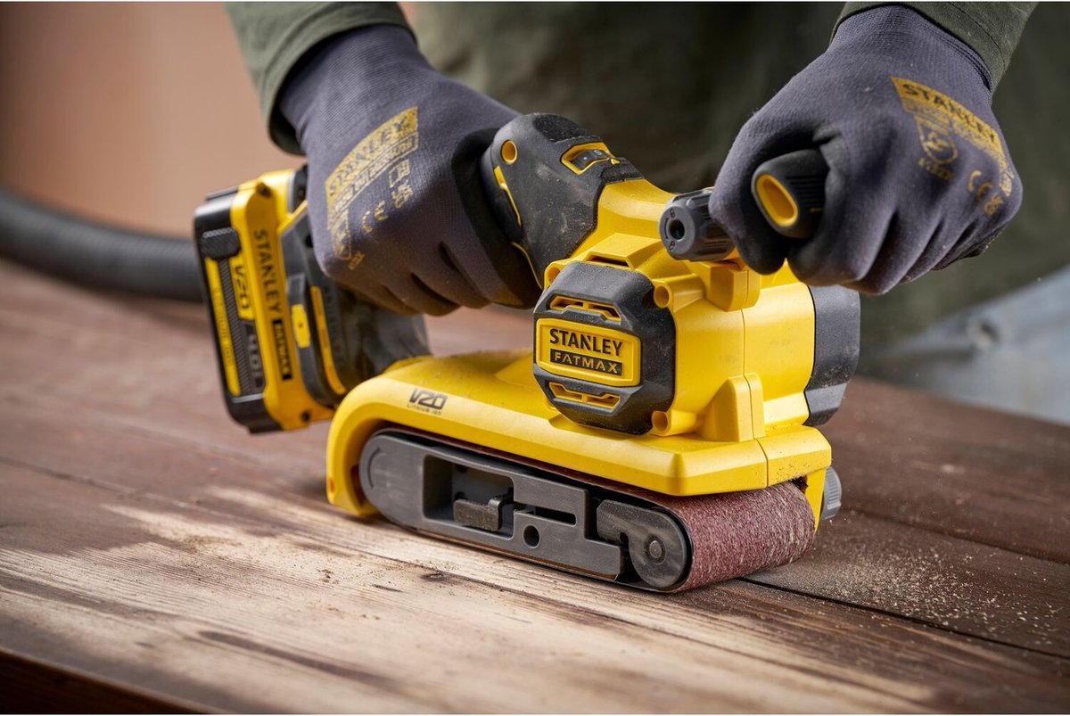 Stanley SFMCW223B V20 Accu Bandschuurmachine 18V - Zonder Accu & Lader – foto 6