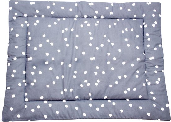 Briljant Baby Boxkleed Spots - 80x100 - Antraciet