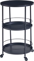 Bol.com Keukentrolley Munkedal 75xØ45 cm zwart aanbieding