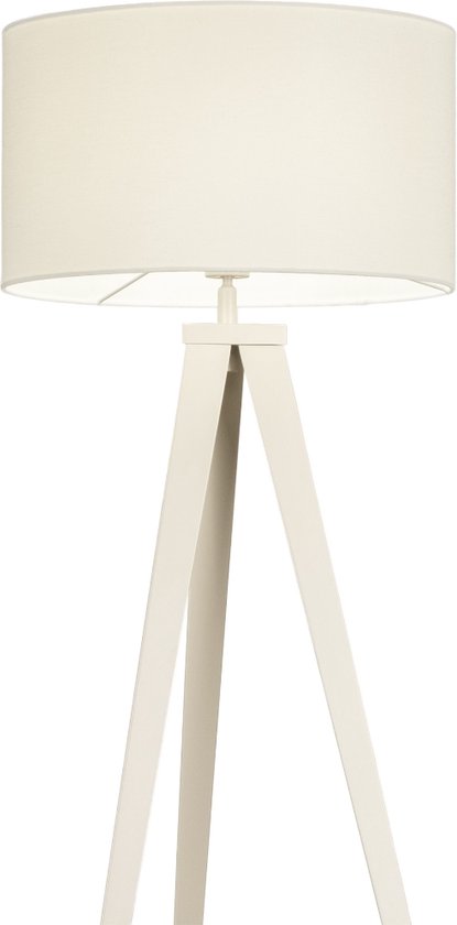 Lampadaire Lumidora 31401 - E27 - Wit - Beige - Sable - Métal - ⌀ 51 cm