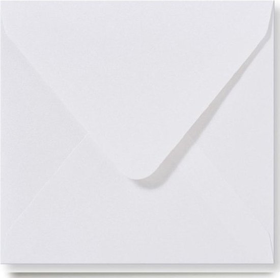 Cards & Crafts Enveloppes carrées de Luxe - 50 pièces - blanc - 10x10cm - 110grms