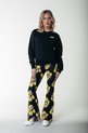 Colourful Rebel Big Flower Mesh Extra Flare Pants - M