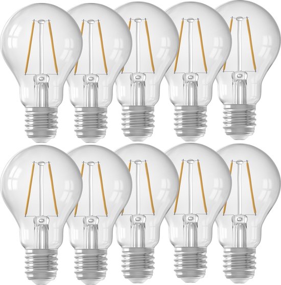LED Lamp Helder - E27 - A60 - Filament - Warm Wit Licht - Niet dimbaar