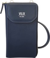 Vilix The Label - Nova tasje - portemonnee- & telefoontasje in één - vegan - compact - Donkerblauw