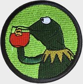 Patchy® – Kermit De Kikker Strijkpatch - Strijkapplicatie - Strijkembleem - Badge