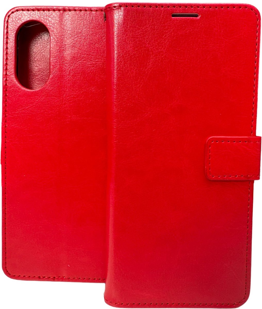 Portemonnee Book case Hoesje Geschikt voor: Oppo A78 5G - Rood
