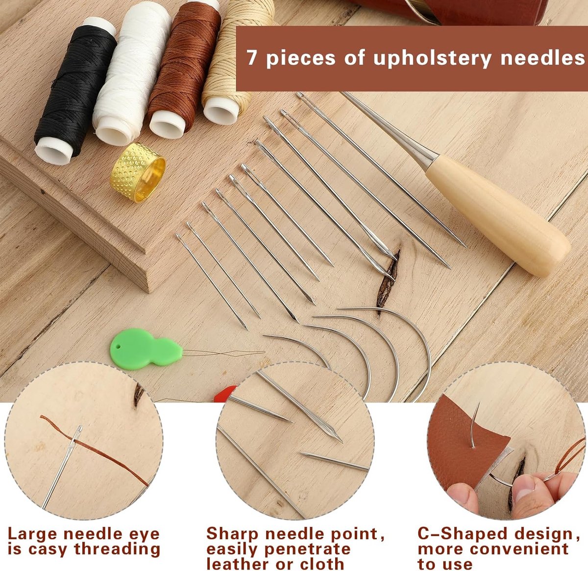 260 m Lederen Naaien Gewaxt Draad Koord voor DIY Craft Bekleding Reparatie 17 Kleuren Optionele 1mm Dikte 1 STKS