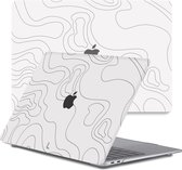 Lunso - Geschikt voor MacBook Pro 13 inch (2020-2022) - cover hoes - Land Lines - Vereist model A2251 / A2289 / A2338 / A2686