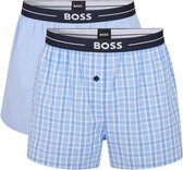 BOSS - Boxershorts 2-Pack Blauw - Heren - Maat L - Regular-fit