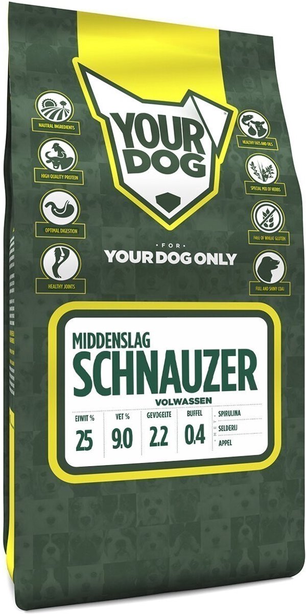 Yourdog Yourdog Middenslag schnauzer Rasspecifiek Adult Hondenvoer 6kg | Hondenbrokken
