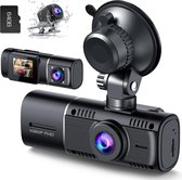 Dual Dashcam - Voor En Achter Auto Beelden Vastleggen - Leg Verzekerings Bewijs Automatisch Vast - 1080P Camera - Full HD - Met SD Kaart