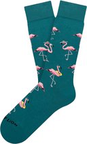 Jimmy Lion sokken funky flamingo groen - 36-40