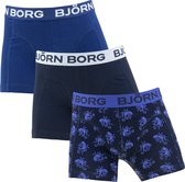 Björn Borg jongens cotton stretch 3P boxers octopus blauw - 134/140