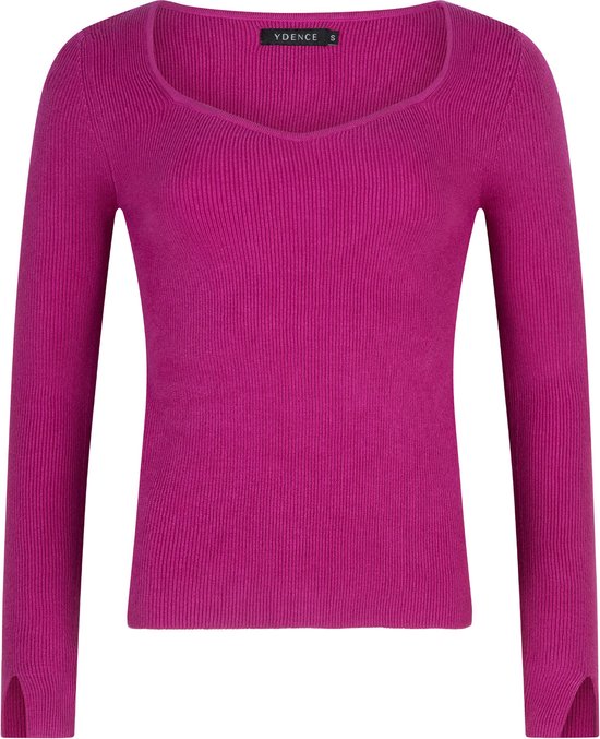 Ydence Knitted Top Chiara Tops & T-shirts Dames - Shirt - Roze - Maat S