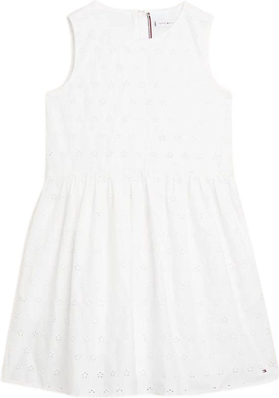 Tommy Hilfiger BRODERIE ANGLAISE MONOGRAM DRESS Robe Filles - White - Taille 14