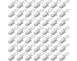 50 Stuks Roestvrijstalen Gordijnclips Metalen Ophanghaken, Gordijnclips met Haken, Gordijnhangers Clips, voor Slaapkamer, Badkamer, Huisdecoratie, Zilver
