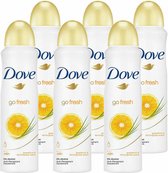 Dove Women Go Fresh Grapefruit & Lemongrass Deodorant Spray - 6x150 ml