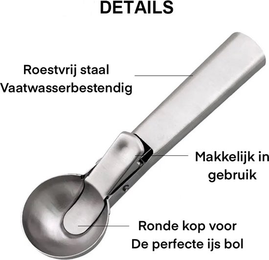 TMISHION Cuillère à Glace Cuillère à Crème Glacée Portative Manuelle