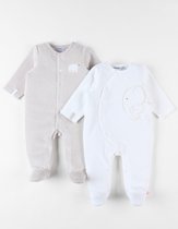 Noukie's - 2 Pack - Pyjama- Unie - Ecru / beige - 3 maand 62