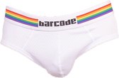 Barcode Berlin Backless Brief Pride White - MAAT XL - Heren Ondergoeds (erotisch) - Slip voor Mans (erotisch) - Mannen Mannen Slip