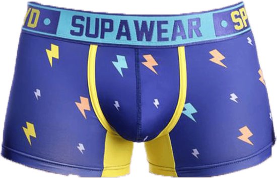 Supawear Sprint Trunk Blue Lightning - MAAT L - Heren Ondergoed - Boxershort voor Man - Mannen Boxershort