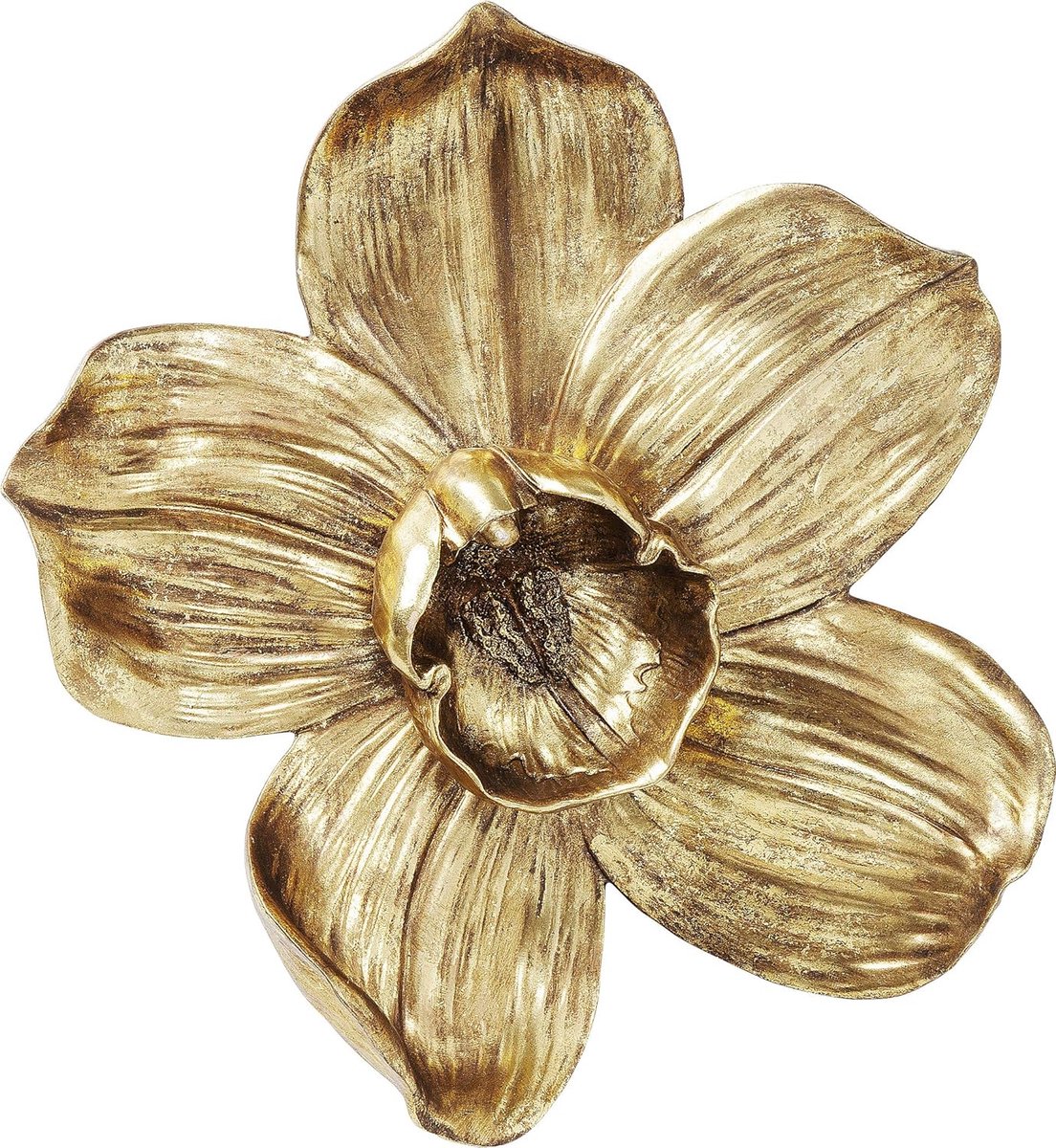 Luxe Gouden Wanddecoratie Bloem Orchidee 44 cm