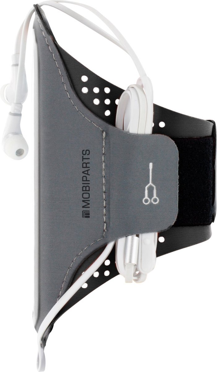 Mobiparts Telefoonhoesje geschikt voor Telefoonhouder Hardlopen Apple iPhone SE (2020) Sport Hoesje Neopreen | Mobiparts Comfort Fit Sportarmband - Zwart