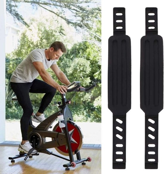 fiets accessoires - Straps-fiets riemen-pedal straps-Hometrainer pedaalriemen-1 paar rubberen pedaalriemen-universeel pedalen met riempjes van Merkloos — afbeelding 2