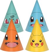 Amscan - Pokémon - Chapeaux de Fête - Chapeaux de fête - Fête d'enfants - Carton - 8 Pièces.