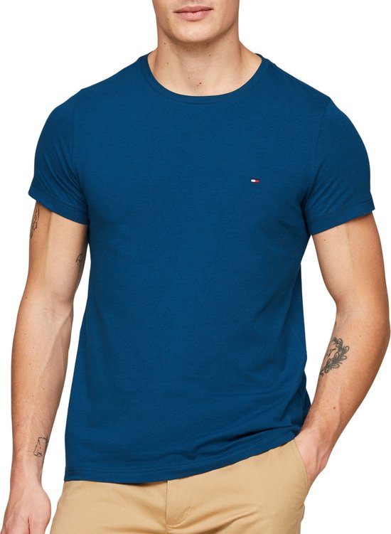 Tommy Hilfiger Stretch Slim Fit Jersey T-shirt Mannen - Maat M