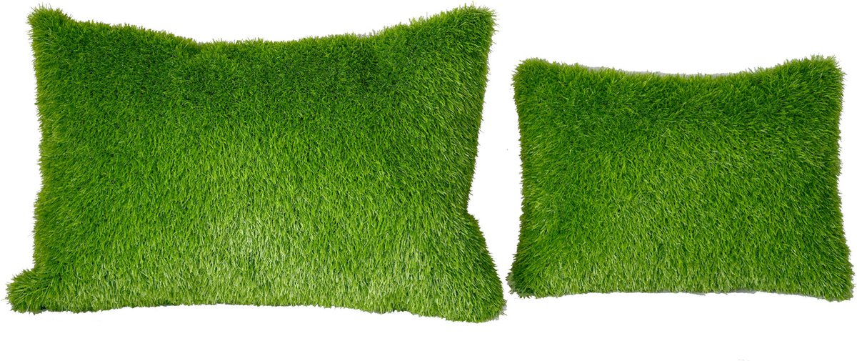 Rechthoekig kussen 40 cm-grasfiguur-tuinknuffel-grasdieren-kunstgras-grasfiguur tuindecoratie-