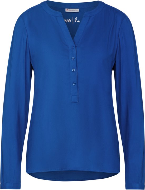 Street One Style QR Bamika Solid - Dames Blouse - fresh intense gentle blue - Maat 40