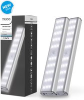 TIGIOO Kastverlichting met Bewegingssensor OPLAADBAAR - Keukenverlichting onderbouw LED 2 Pack - LED Kast Verlichting Draadloos (2-PACK)