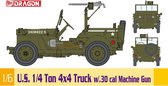 1:6 Dragon 75050 U.S. 1/4 Ton 4x4 Truck w/.30 cal Machine Gun Plastic Modelbouwpakket