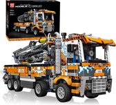 Luxe bouwset speelgoed van 2098 onderdelen - betonpomp vrachtwagen met kraan