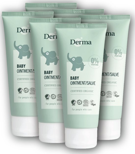 Derma Eco Baby - Luierzalf - 6 x 100 ML - Waterafstotend - Vegan - Hypoallergeen - Billenzalf