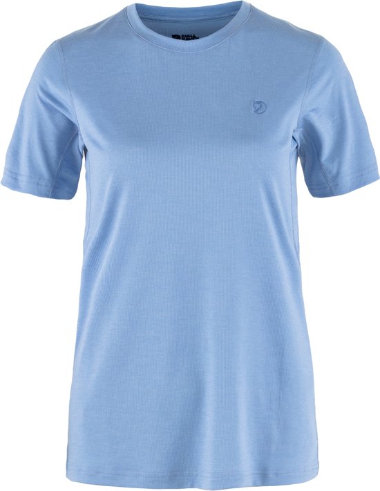 Fjallraven Abisko Day Hike SS Women - Dames - T-shirt - Blauw - Maat XL