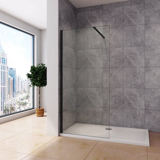 Diamond Inloopdouche | 120 cm Rvs Helder glas Vaste wand met zijwand