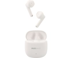 Musthavz True Wireless Earphone Lite Earbuds - Draadloze Oordopjes - Wireless Bluetooth Earphones - Oortjes geschikt voor Apple en Android - Wit/White