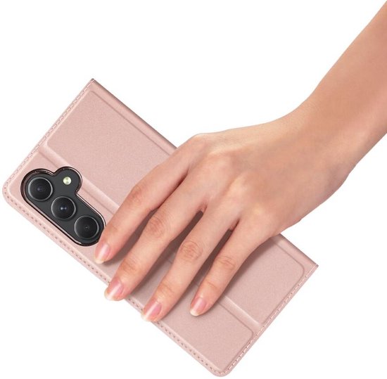 Coque Dux Ducis Skin Pro Series adaptée au Samsung Galaxy A35 | Book Case avec porte-cartes | Porte-monnaie | Standard | Rose