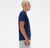 New Balance Heathertech Graphic T-Shirt Heren Sportshirt - NB NAVY - Maat S