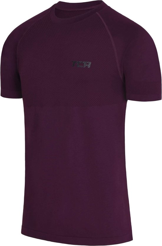 TCA Mannen SuperKnit Technisch ontworpen Gym Hardloop Trainings T-shirt - Paars, L