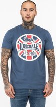 Lonsdale T-Shirt Lunklet T-Shirt normale Passform Navy/Ecru/Red-L