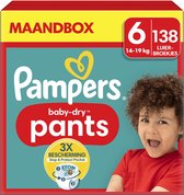 Pampers Bébé-Dry Pants - Taille 6 (14-19kg) - 138 Nappy Pants - Boîte Mensuelle