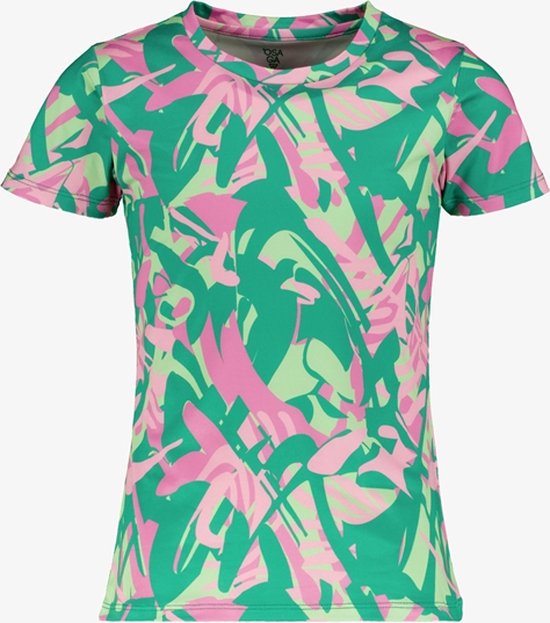 Osaga Dry meisjes sport T-shirt met print groen - Maat 134/140