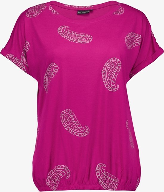 TwoDay dames T-shirt paars met paisley print - Maat XL