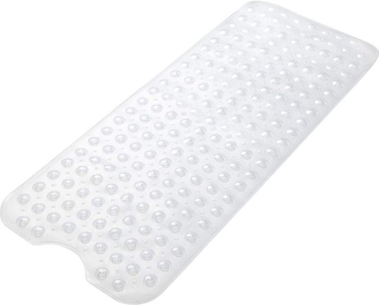 Tatay Antislip Badmat PVC Met Zuignappen - Barcelona Design Grijs 96x36 Cm - Schimmel- En Bacteriebestendig