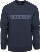 Hackett - Pullover Logo Navy - Heren - Maat XXL - Regular-fit