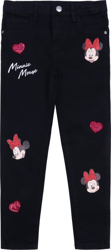 Zwarte denim broek Minnie Mouse
