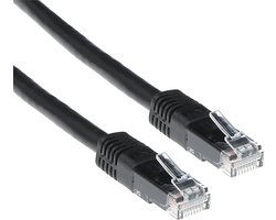 ACT Zwarte 2 meter U/UTP CAT6 patchkabel met RJ45 connectoren IB8902
